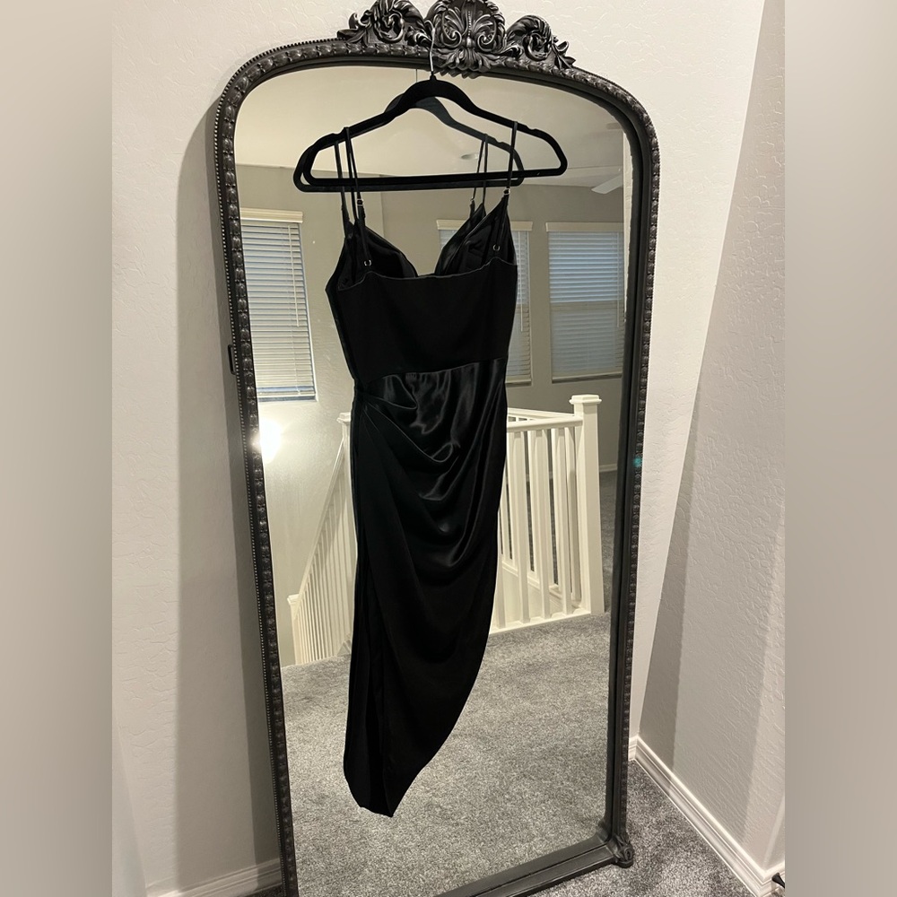 House of CB Reva Satin Gathered Corset Dress - Picture 6 of 13